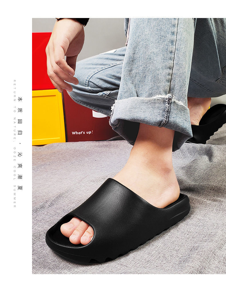 2023 sommer Hausschuhe EVA Slipper für Frauen Männer Strand Sandalen Frau Sommer Schuhe Flip-Flops Plattform Maultiere Wohnungen Schuhe Haushalt_voghion.com