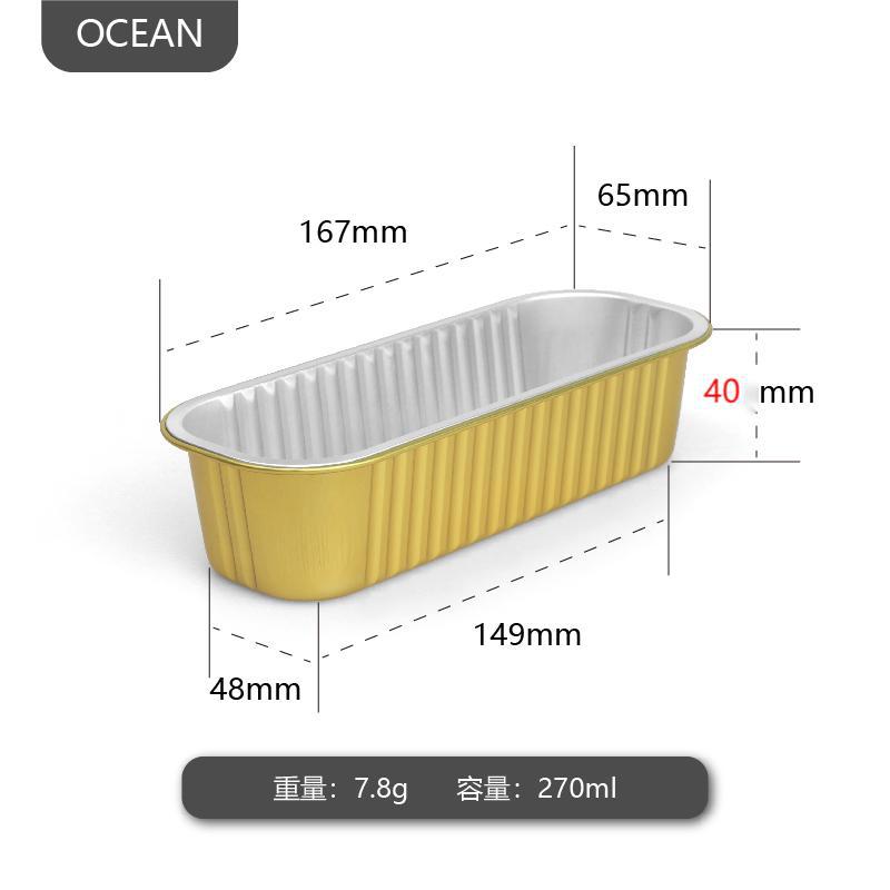 Engrosada papel de aluminio caja de papel de estaño barbacoa rectangular desechable queso patata dulce Sushi al horno Durian caja para hornear