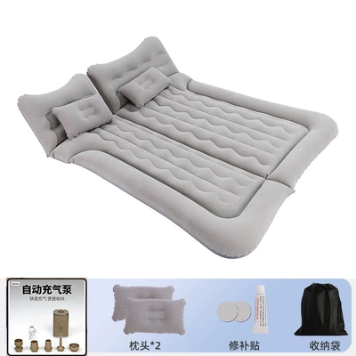pad, air mattress, Vehicle-mounted inflatable bed - 46-section-suv-trunk-mat-in-gray-wireless-air-pump-camping-light