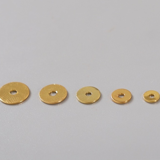 14k18k包金保色隔片车轮片直角平片diy手串手链项链垫片轻奢风