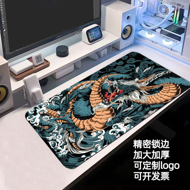 クロスボーダー龍マウスパッド超大型汚れ防止ゲーム競争滑り止めロックサイドテーブルパッド|undefined