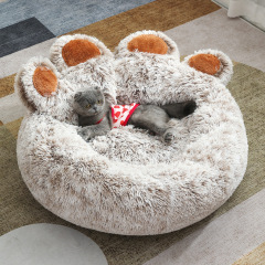 漫画クマの足ぬいぐるみペット小屋犬小屋冬暖かい深い睡眠猫ベッド犬ベッドペット用品卸売