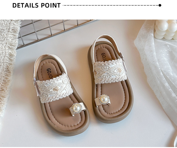 Meisjes sandalen met parels en antislipzool voor de zomer_voghion.com