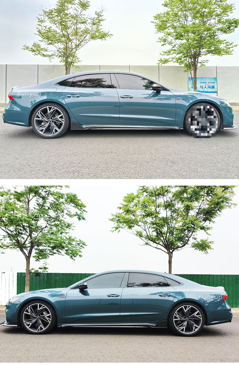 09-24 A7 modified RS7 large surround upgrade S7 front and rear bumper side skirt tail lip tremella for Audi A7 wholesale