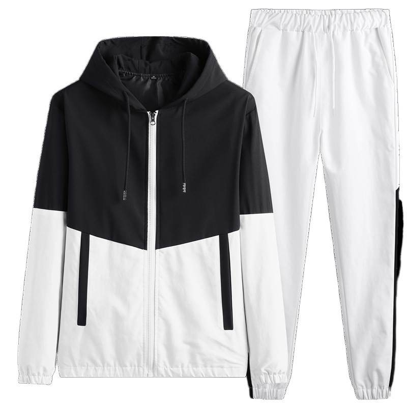 Primavera y otoño chaqueta de hombre suéter hombre estilo coreano mangas largas con sombrero ropa deportiva de moda para estudiantes traje casual hombre