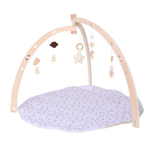 Cross-Border Wooden Newborn Fitness Stand Baby Grasping Clouds Stars Moon Pendant Baby Sports Tripod