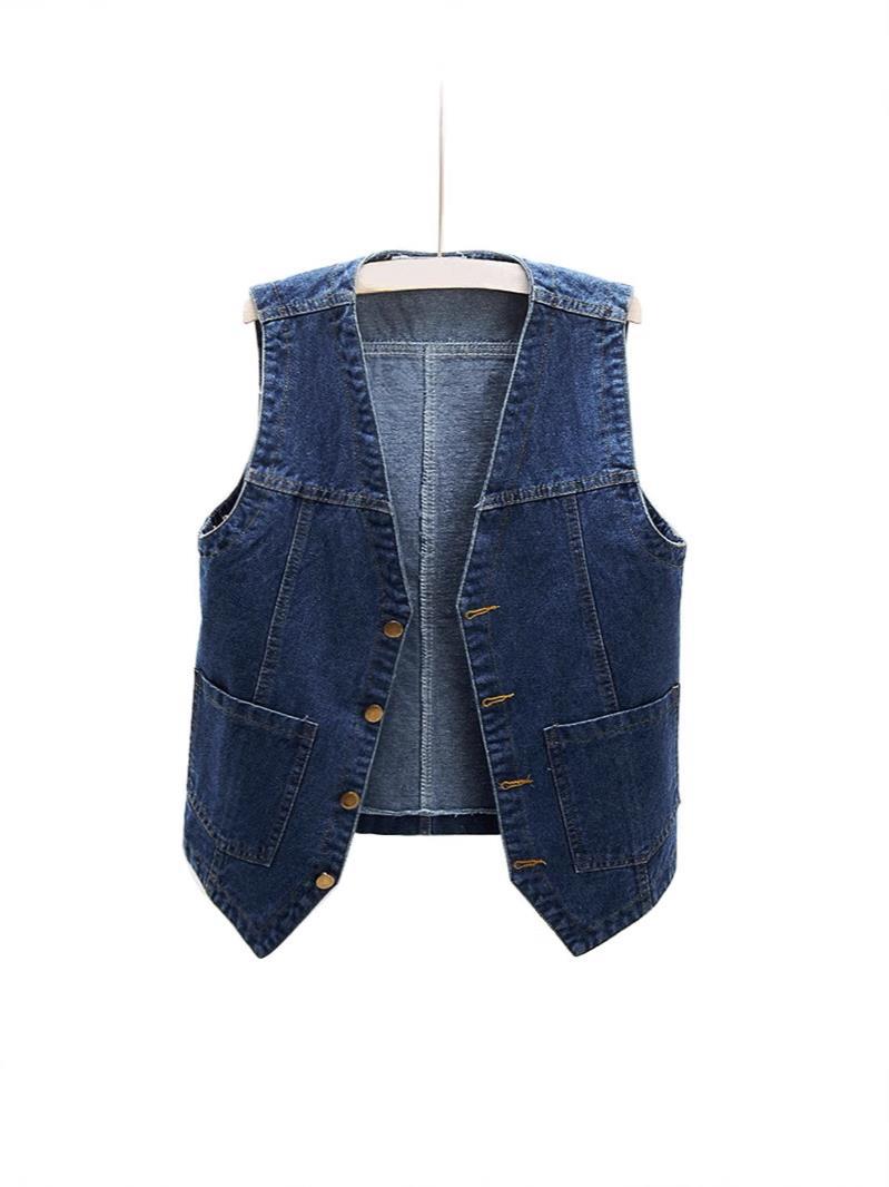 DY summer new versatile denim vest short loose Korean sleeveless jacket vest vest women's style
