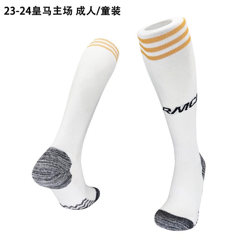 Calcetines de Fútbol 2223, Calcetines Deportivos de la Copa Mundial, Barcelona/Real Madrid/Dortmund/Mancity, Parte Inferior de Toalla, Antideslizantes