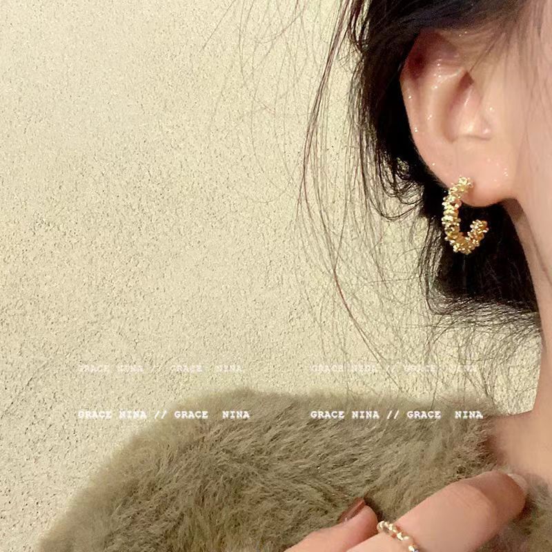 SKU图_16#金色碎银子耳钉-约2cm直径