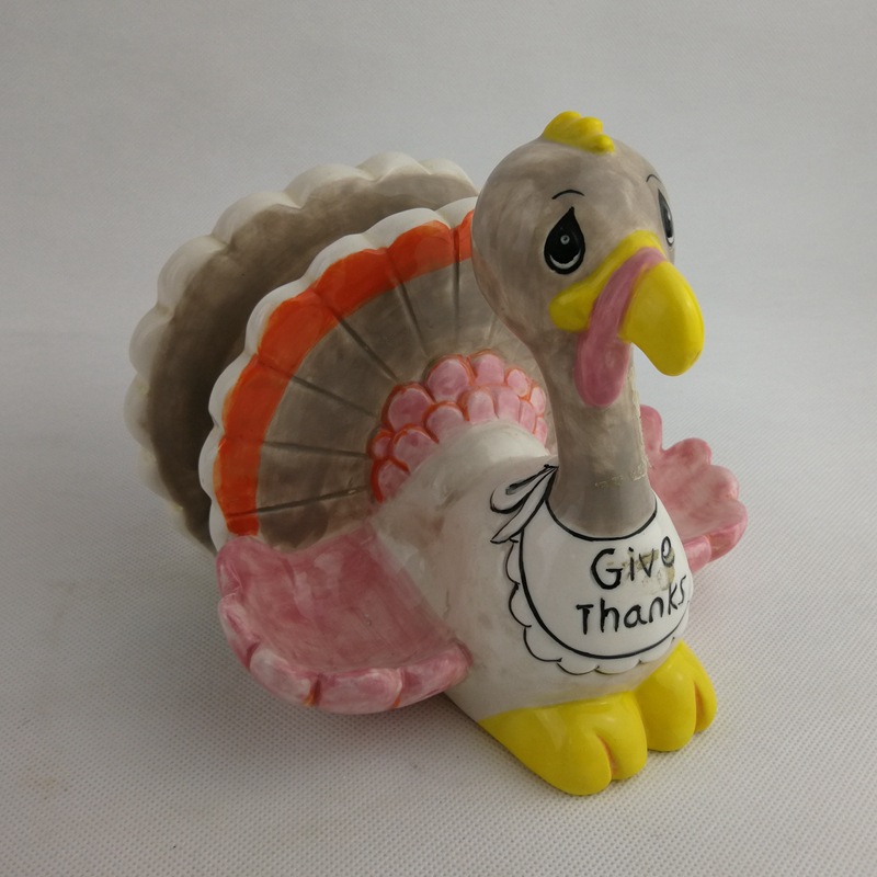 Acción de Gracias Salero de pimienta de cerámica en forma de pavo Tarro de condimentos de comercio exterior transfronterizo Tarro de salsa de cubo Tarro de salsa