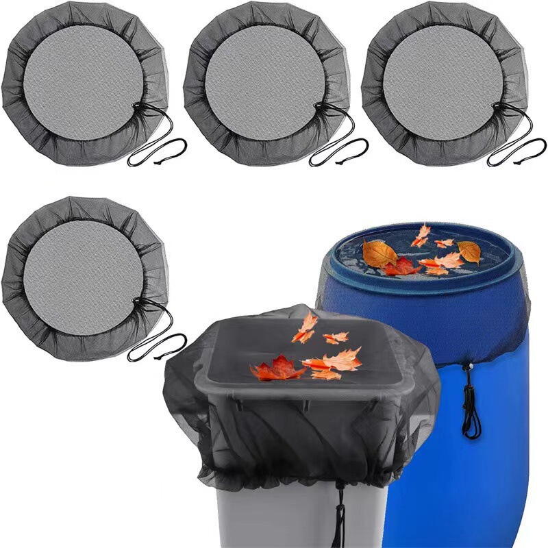 Cross-Border Outdoor Garden Rain Barrel Filter Net Cover, Protective Net for Mosquito and Insect Prevention, Water Bucket Net Cover, Screen Protective Cover