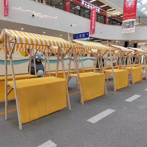 Mobile foldable stall outdoor canopy display stand flower cart night market flea market stand stall trendy push cart