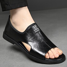 Z 38943 Hollow leather sandals �ο�͸��Ƥ��Ь�羳����ͨ