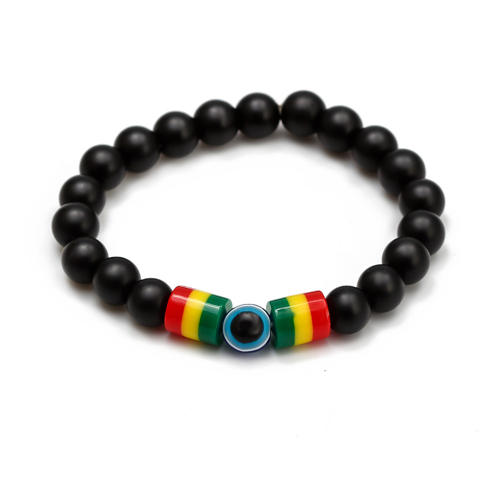 Fashion Palm Eye Agate Beaded Bracelets 1 Piece