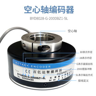 Ll Hollow Shaft Encoder Byd8030 9040 1045 Elevator Motor Asynchronous Machine Rotary Coding