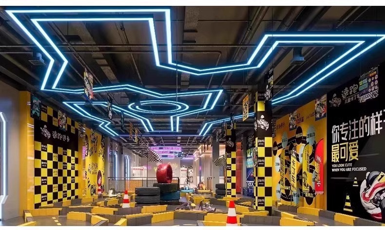 Ciudad de juegos electrónicos módulo de luces de juegos electrónicos parque de juegos de marea espacio centro comercial sala de baile internet café tienda modelado luz