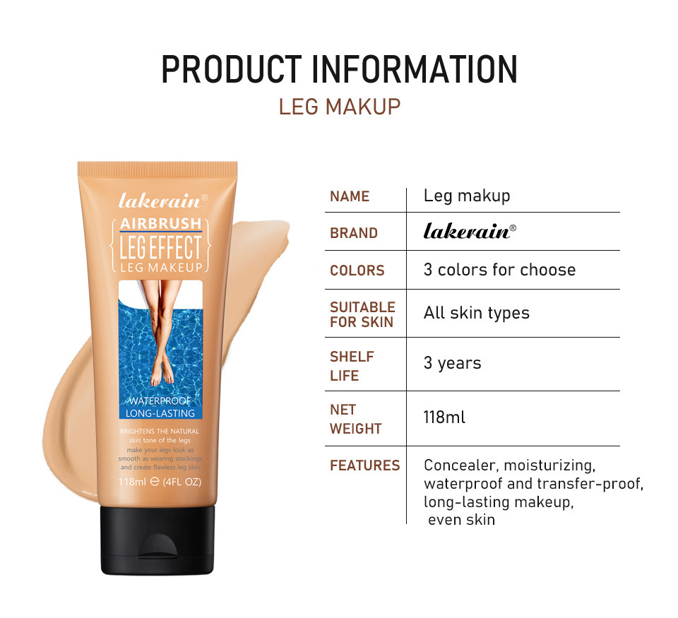 Cross-border lakerain LEG MAKEUP, golden-brown skin tone, leg highlights, leg makeup undefined