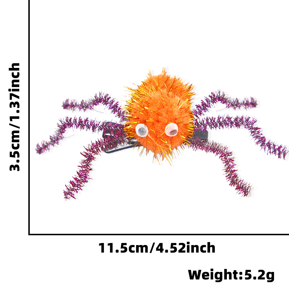 Amazon nuevo Halloween araña cabeza de fiesta fantasma parodia accesorios de decoración 3D estereoscópico araña patas brocas para el pelo