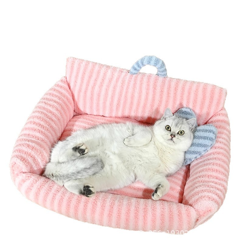 猫の巣、冬暖かい、両用ペットソファ巣、スリーピングパッド、洗える、非密閉型、オールシーズン対応のユニバーサル子犬ベッド|undefined