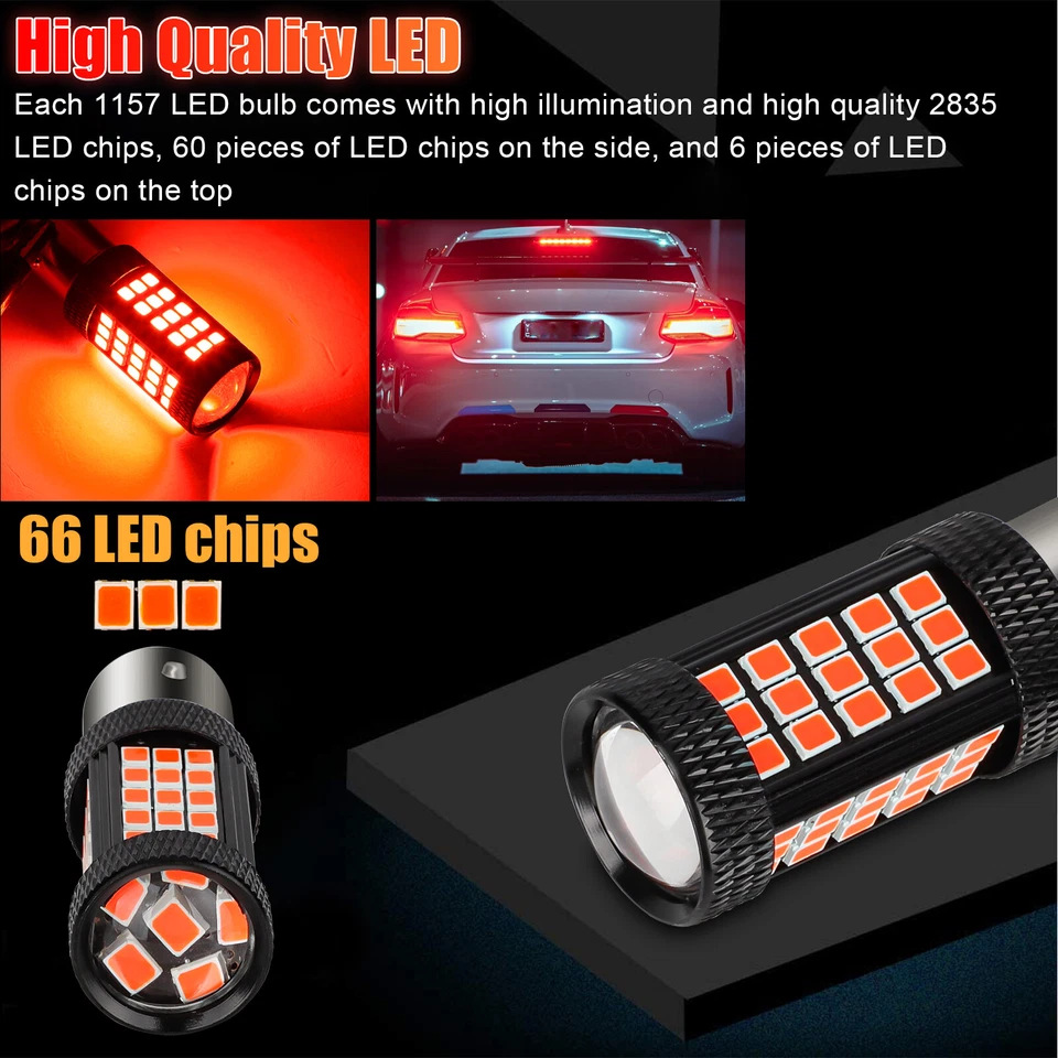 Lámpara de freno del automóvil LED lámpara de niebla trasera transformación de luz roja luz trasera de alta intensidad T20 1157 1156