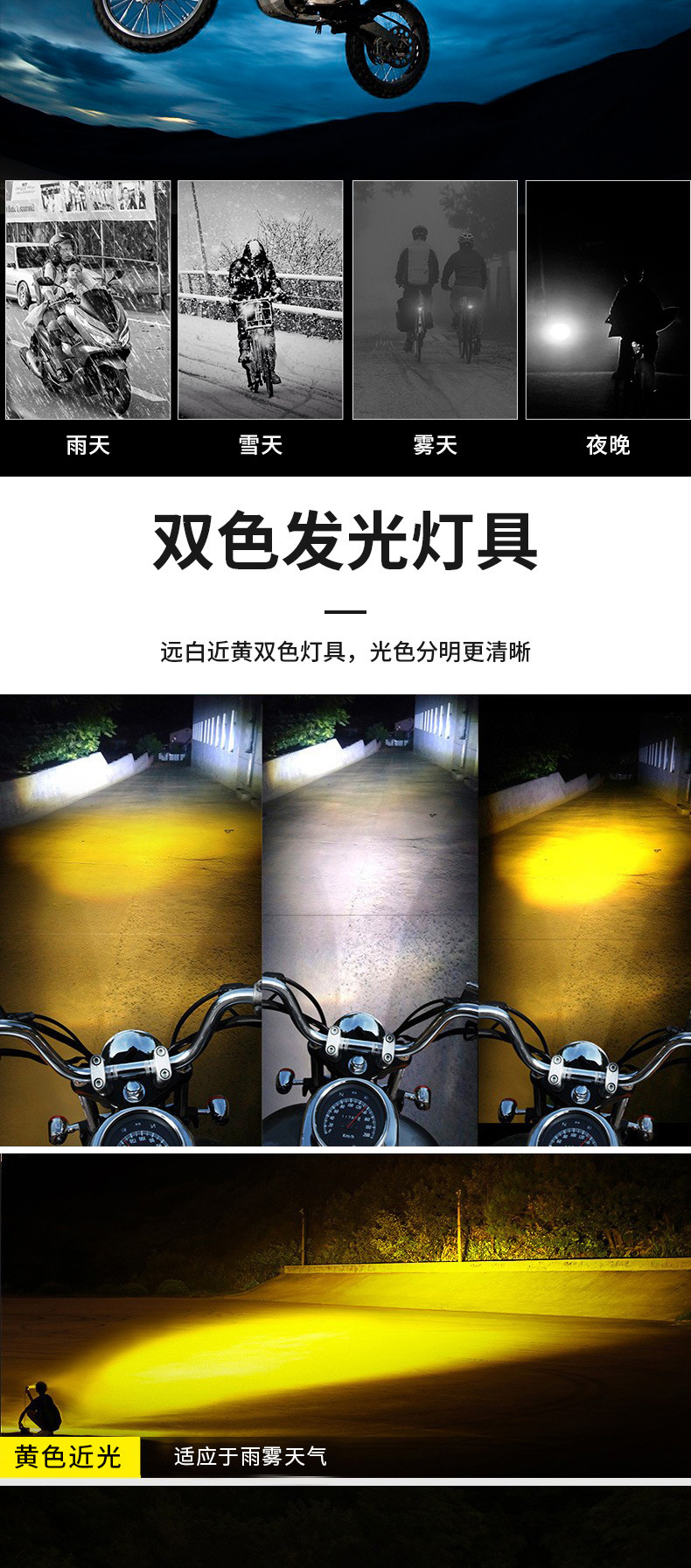 Motorcycle Lights, Electric Vehicles, Car and Motorcycle Modified Headlights, Ultra-Bright Hs1 H6 H4Led Car Lights