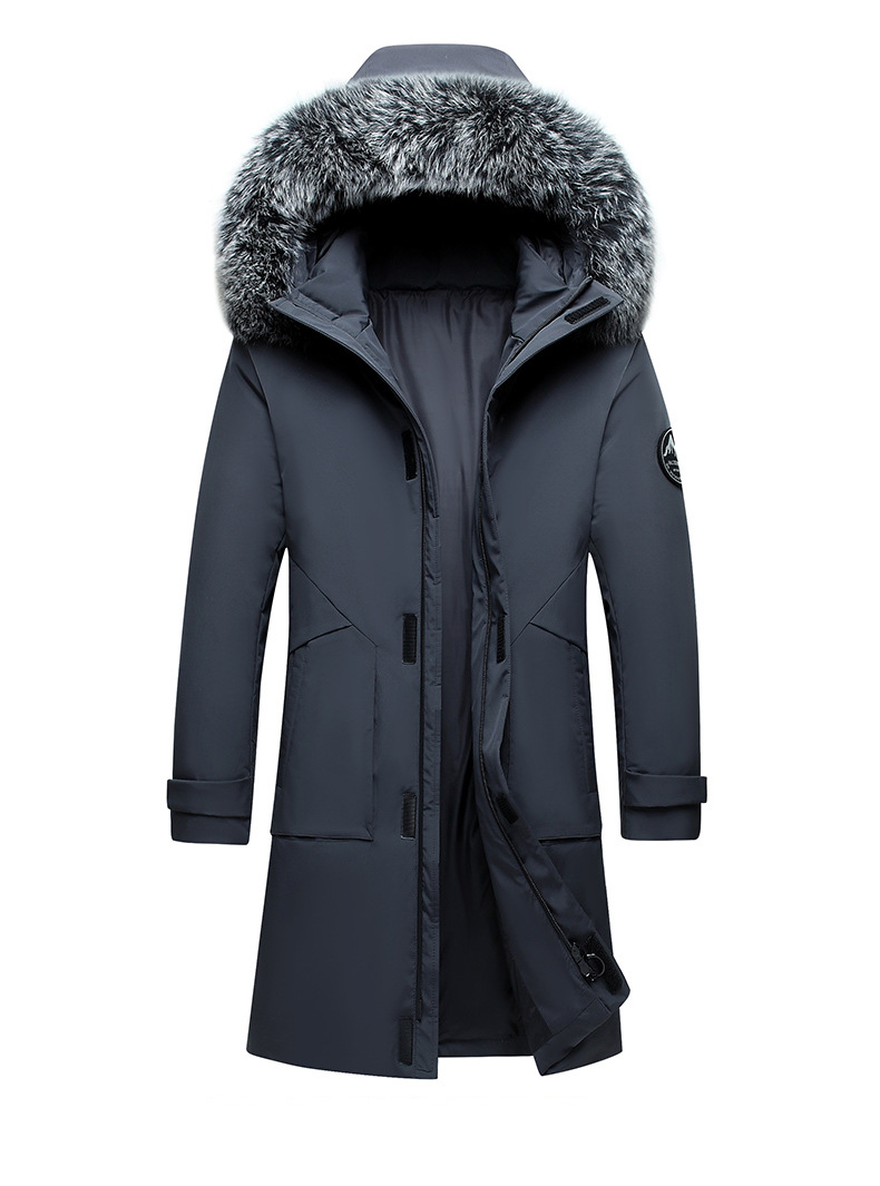 Heren parka met capuchon winterjas halflang warm en gevoerd_voghion.com