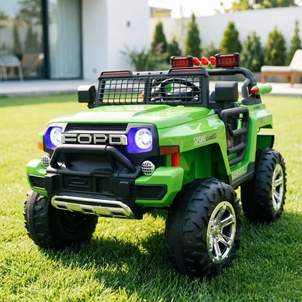 Coche Eléctrico de Juguete para Niños con Control Remoto y Música, Doble Tracción, para Exteriores image 27