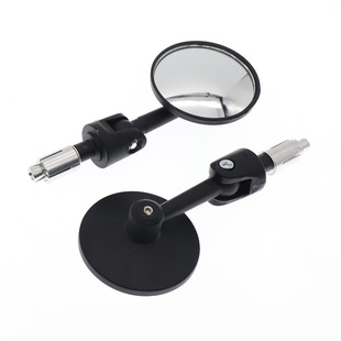 Universal Motorcycle Modified Rearview Mirror, Electric Vehicle Small Round Mirror, Taiwan Chicken Leg Mirror, Suitable for Mavericks/Monkeys