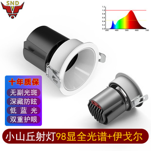 Spotlight small hill led embedded Hotel Villa home ceiling lamp narrow edge anti-glare full spectrum COB headless lamp