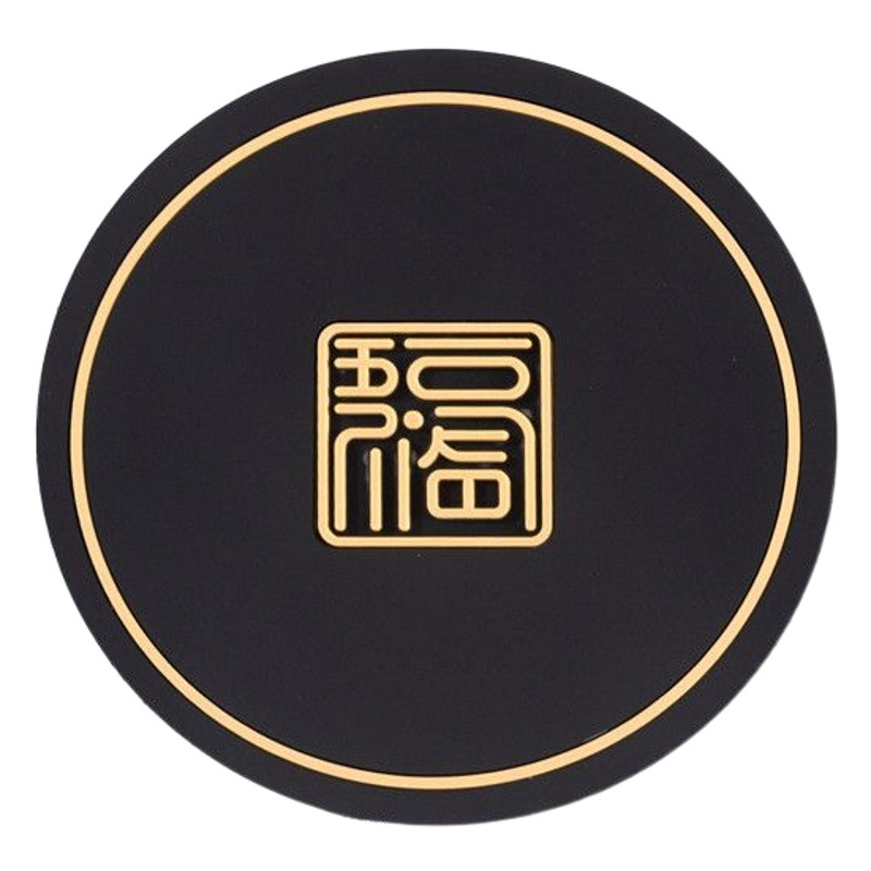 New Chinese Style Coaster Tea Coaster Heat Insulation Mat Anti-Perm Mat Silicone Mat Creative Dining Table Mat Cassette Mat Thickened Anti-slip Mat