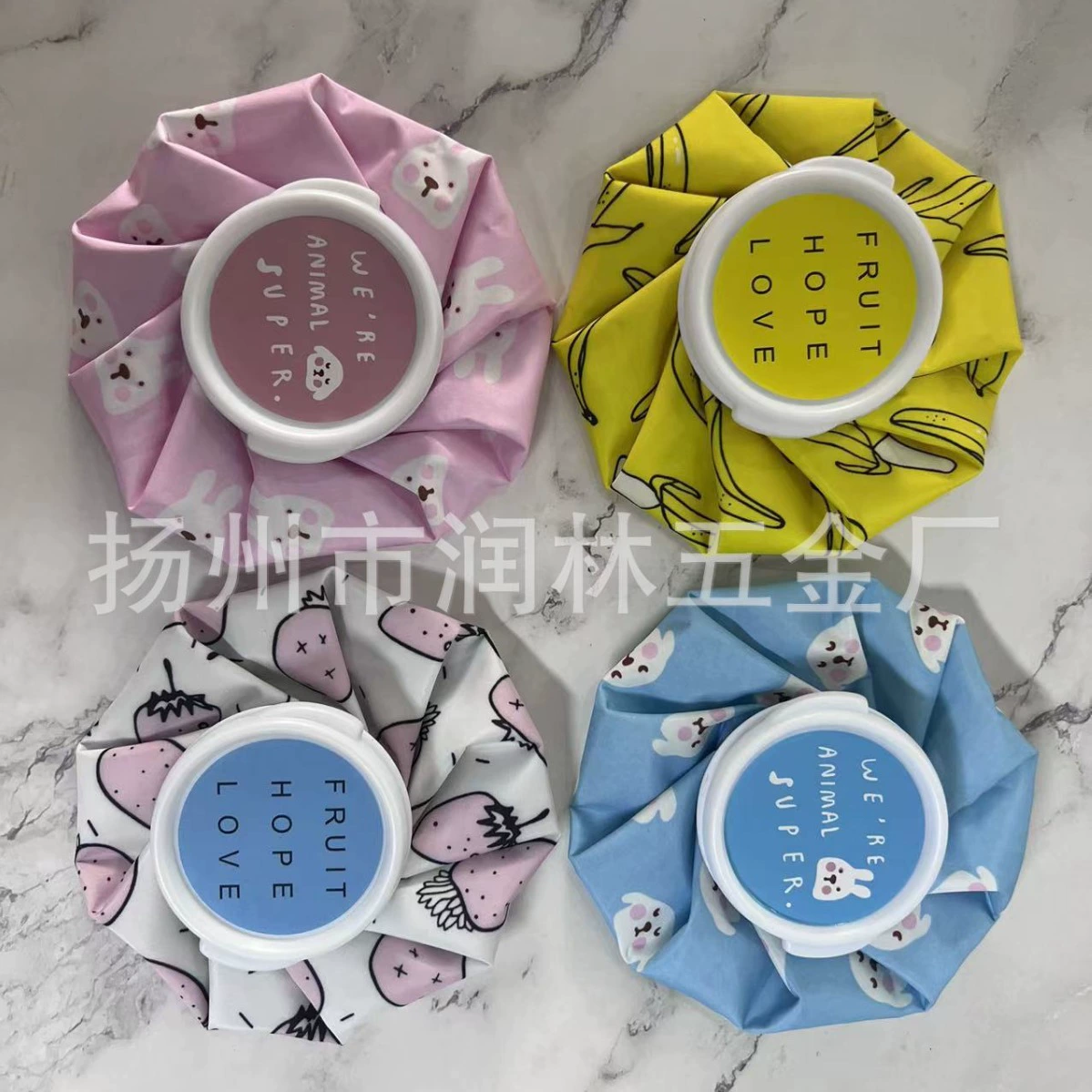 Cartoon cute ice bag, cooling sports compress with animals, physical protection