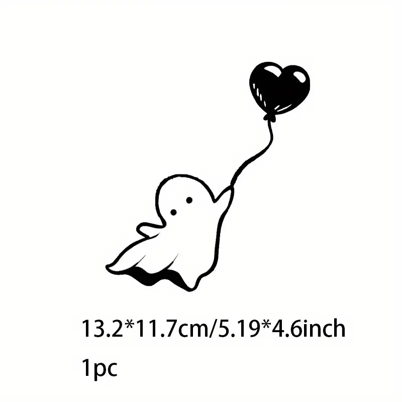 ghost balloon heart shaped