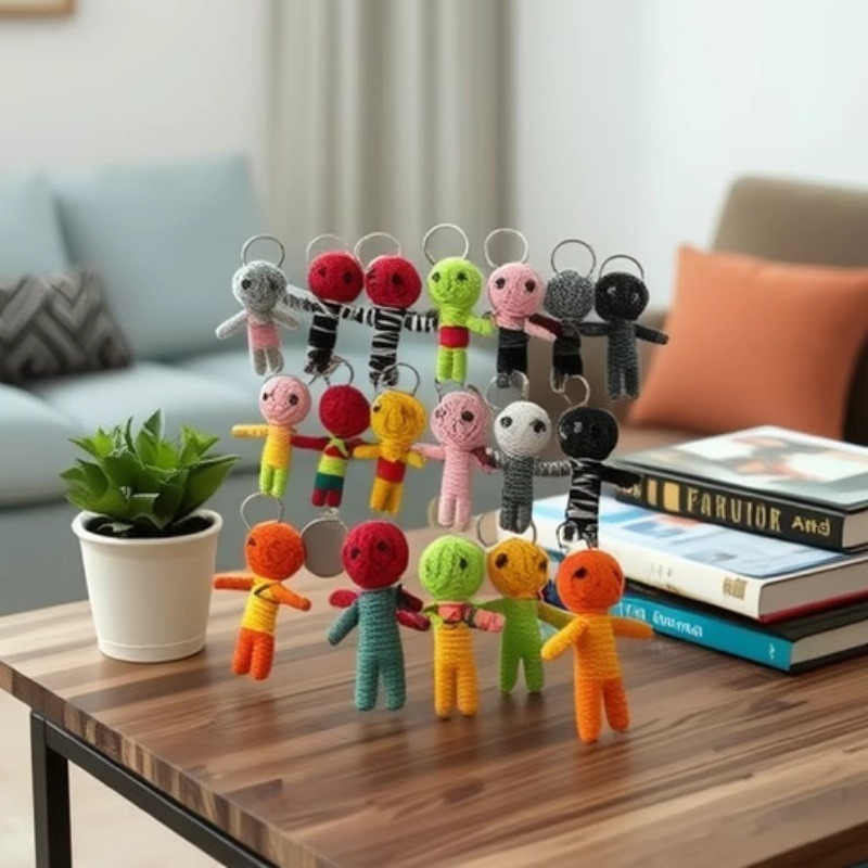 La maldición de la muñeca vudú de lana significa bendición, amor, cura, serie, sustituto, fantasma de Halloween, tejido a mano