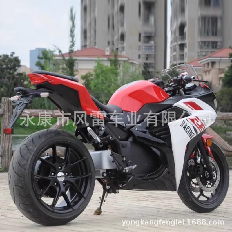 Motocicleta eléctrica de alta velocidad de alta potencia R3 de 72v para adultos doble V6 súper grande carrera de motocicletas eléctricas image 5