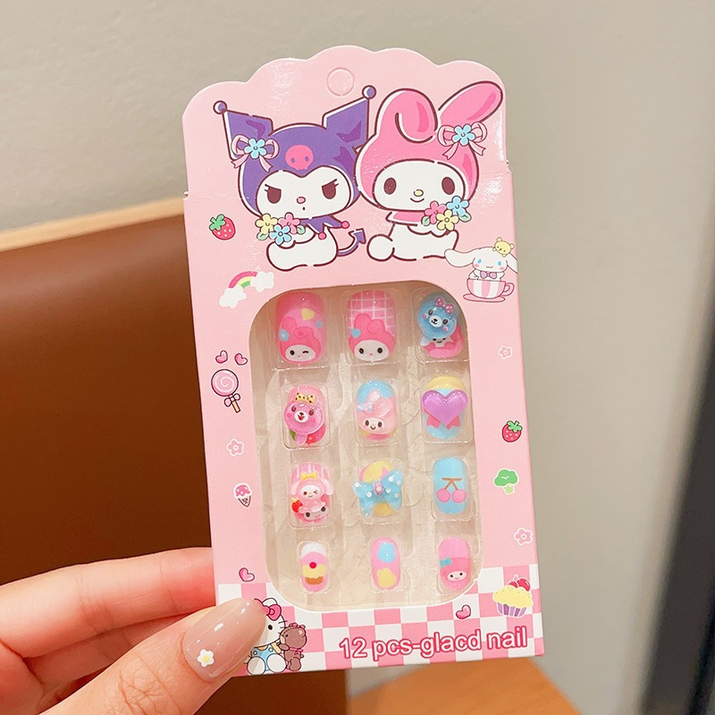 Niños parches de uñas super lindas chicas lindas usan pegatinas de dibujos animados de uñas seguras desmontables parches de uñas al por mayor image 126