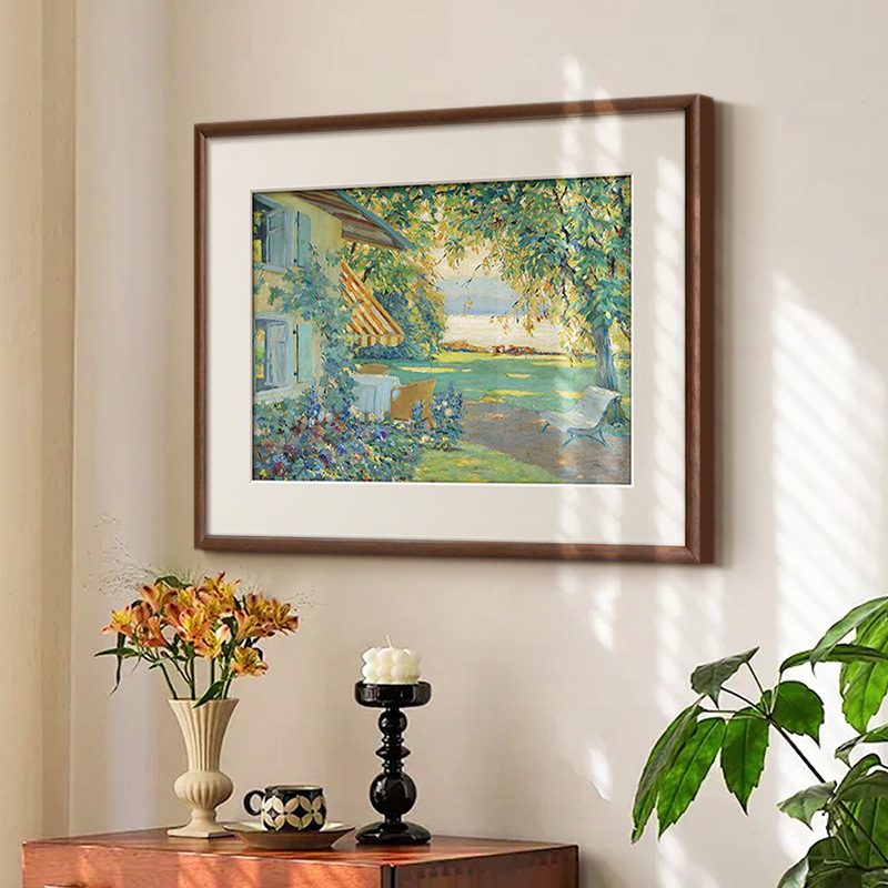 轻法式艺术风景客厅装饰画2025新款餐厅画中古风复古卧室床头挂画|undefined