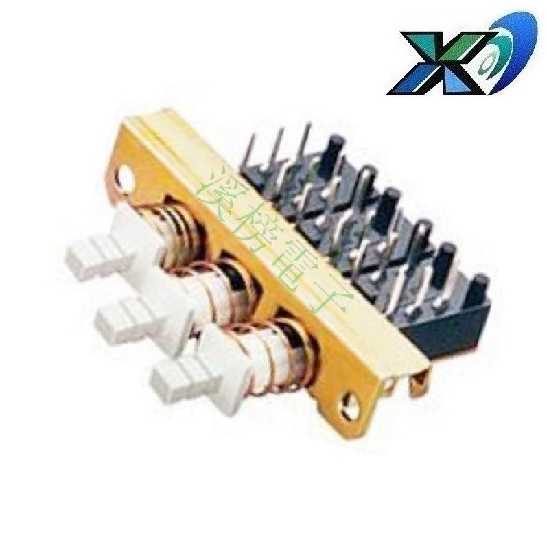 联动三位琴键开关  互动3位直键开关 互动自锁开关 互动按钮开关