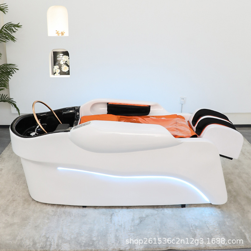 Automático inteligente masaje eléctrico lavabo cama multifuncional barbería tailandesa cama de irrigación barbería cama integrada image 2