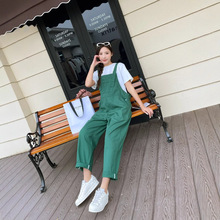 100%棉时尚孕妇背带裤减龄休闲森系宽松版春秋外穿