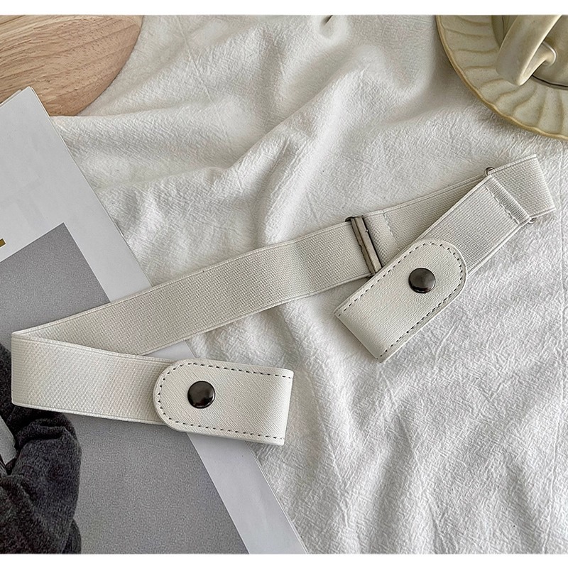 Lazy belt-denim white-1 piece (opp bag)