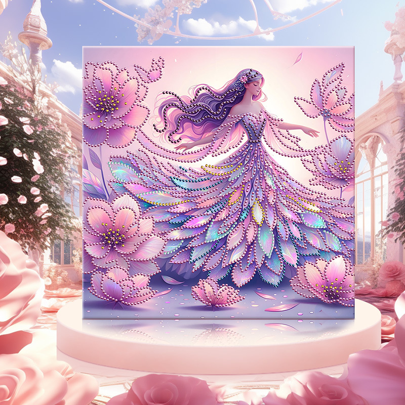 Va009 (30 * 30 cm + lienzo + marco trasero + paquete de materiales de herramientas)