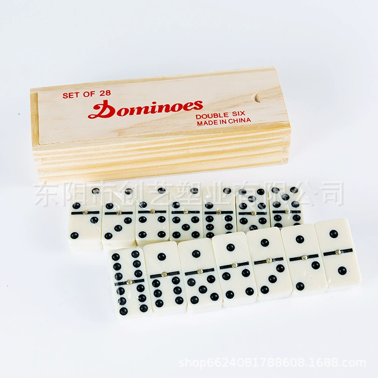 Заводское производство настольные шахматы развлекательные игрушки деревянная коробка упаковка меламин двойной 6 домино игровые карты