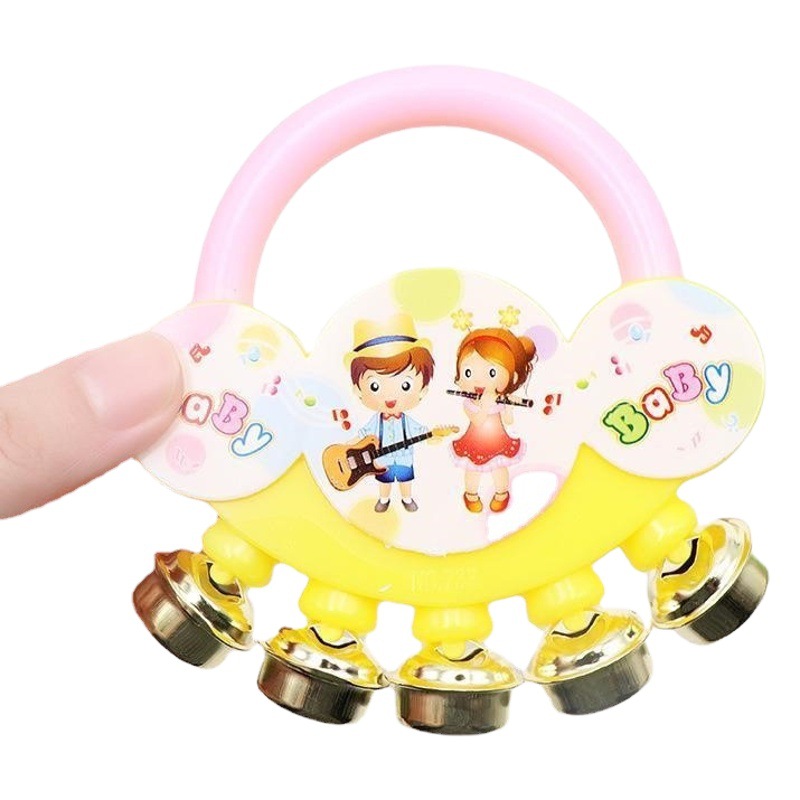 Cartoon Baby Hand Rattle Toy Rattle Bell Metal Bell Crisp Bell Five-Finger Hand Rattle Wholesale