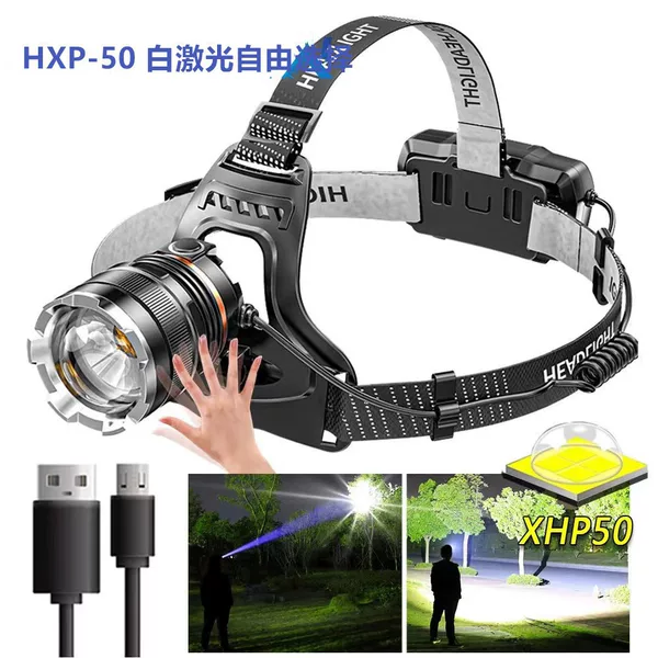 Cross-Border Outdoor Sensor Headlamp Led Strong Light Head-Mounted Long-Lasting Headlamp for Fishing Led Night Fishing Headlamp