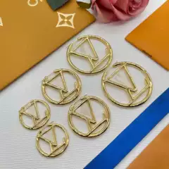 Circle Minimalist Letter Gold Earrings Women's Trendy Hip-Hop Style 925 Sterling Silver Needle Ear Accessory