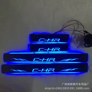 4片适用于丰田C-HR流光动态迎宾踏板LED灯CHR七彩门槛条改装