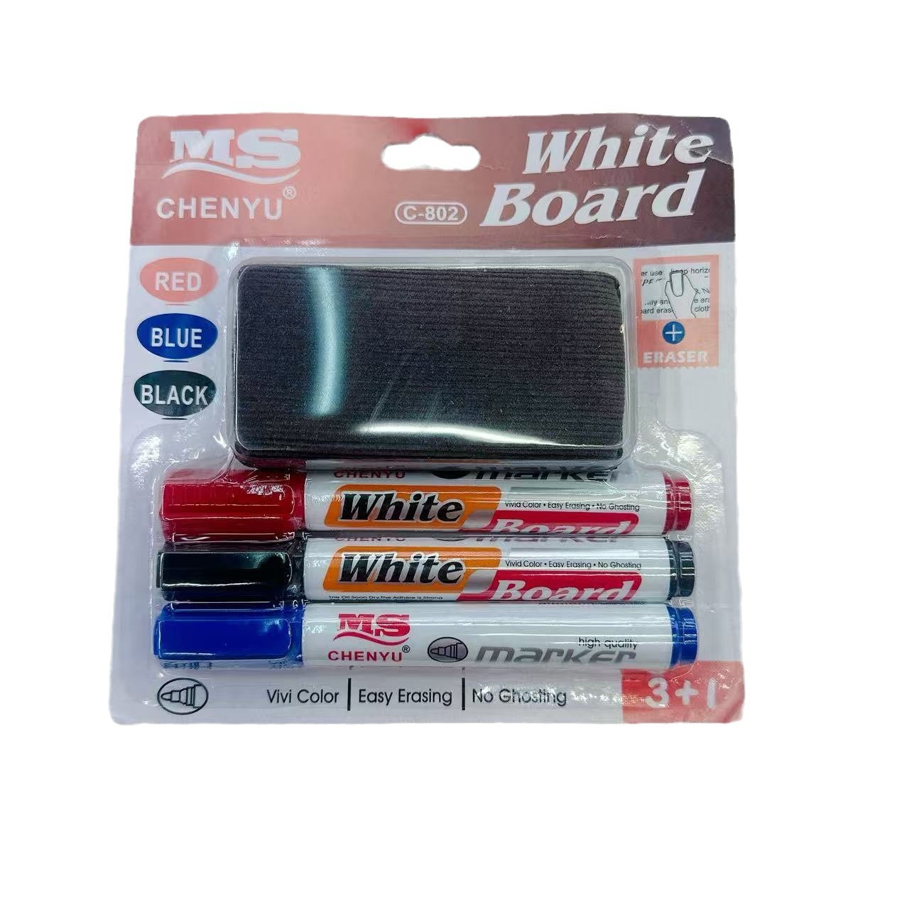 Bolígrafo borrable de pizarra con conjunto de bolígrafo flotante de pizarra borrable de escritorio 3 + 1 comercio exterior mejores ventas