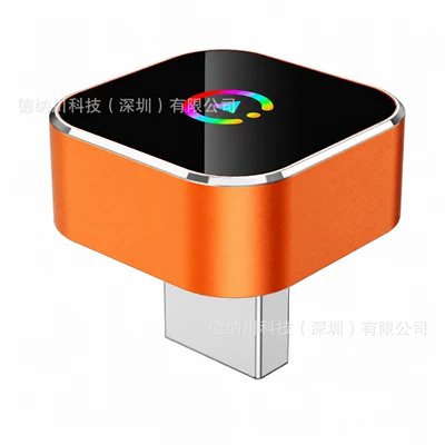 Cross-Border Hot-Selling Wired-To-Wireless Carplay Android Auto Adapter Two-In-One Car Smart Connectivity Box (Simsiz CarPlay və Android Auto) - hc9-orange-2-in-1-applicable-to-apple-and-overseas-android-phones