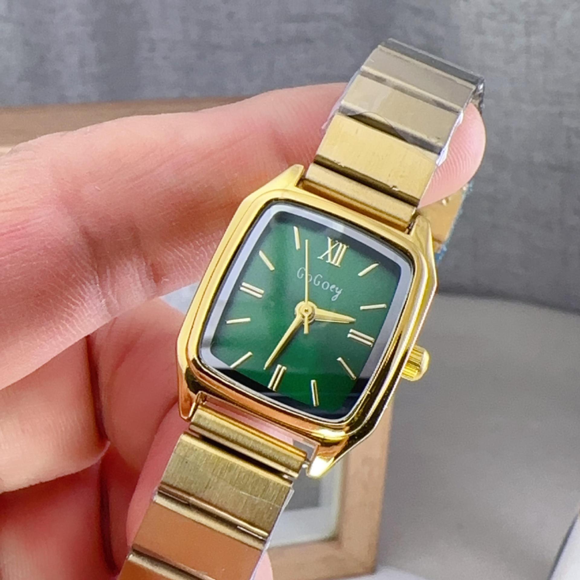 45g Weight Ordinary Glass Mirror Material Alloy Strap Material Watch Classification Pointer Display Type Single Folding Buckle Buckle Style Square Dial Shape Casual, Daily Occasion Quartz Movement Solid Color Pattern Women's Gender Simple Style Style Simple Style Solid Color Single Folding Buckle Quartz Watch Women's Watches 2