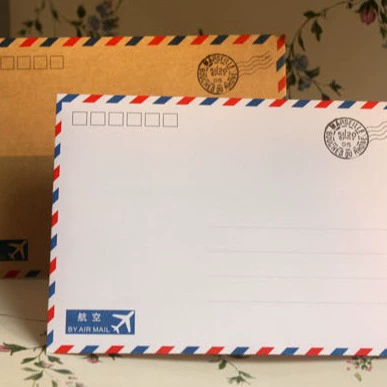 British style aviation envelope personalized envelope cowhide paper envelope 2 color options